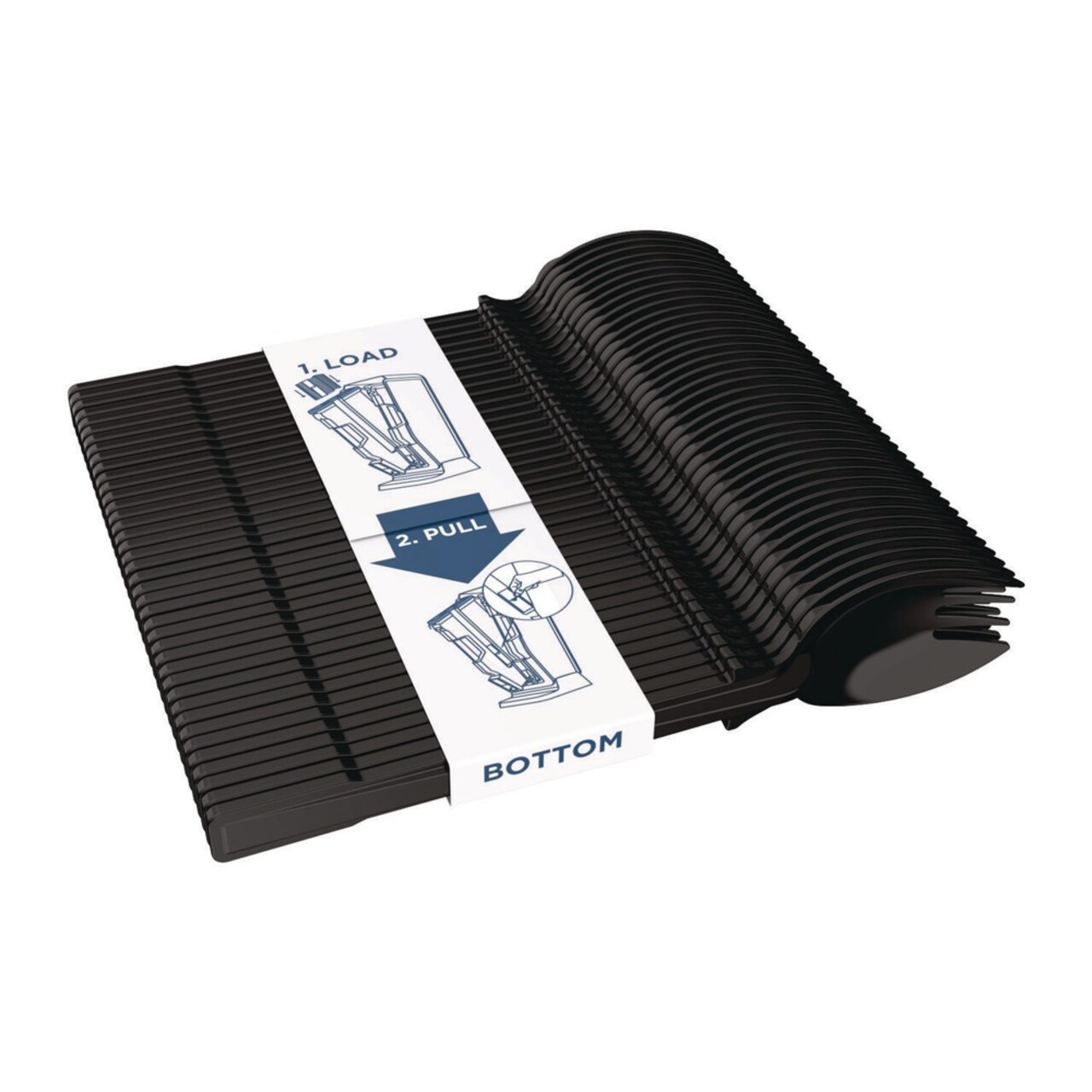 Dixie SmartStock Mediumweight Spork Plastic Tri-Tower Dispensing System Cutlery - Black (960/Carton)